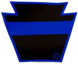 Pennsylvania Keystone Blue Line Decal-FrontLine Designs, LLC 