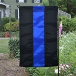 Blue Line Nylon Garden Flag-FrontLine Designs, LLC 