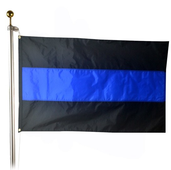 Blue Line Nylon Outdoor Large Flag-FrontLine Designs, LLC 