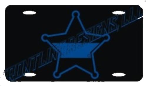 5-Point Sheriff's Badge License Plate-FrontLine Designs, LLC 