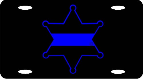 6-Point Sheriff's Badge License Plate-FrontLine Designs, LLC 