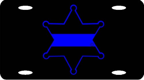 6-Point Sheriff's Badge License Plate-FrontLine Designs, LLC 