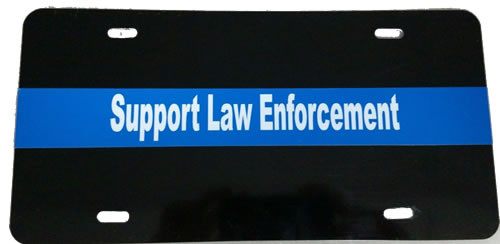 Blue Line Civilian License Plate-FrontLine Designs, LLC 