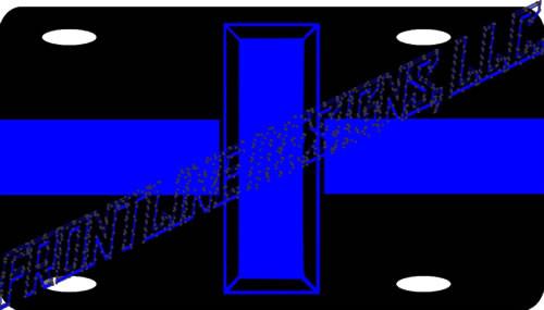 Blue Line Lieutenant License Plate-FrontLine Designs, LLC 