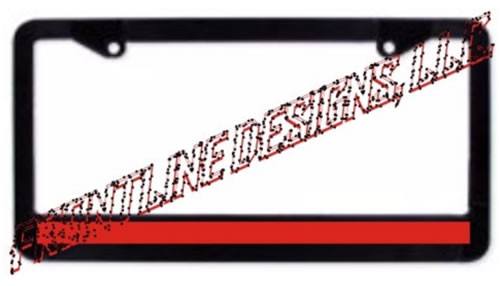 Red Line License Plate Holder-FrontLine Designs, LLC 
