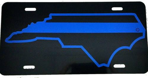 North Carolina State Blue Line License Plate-FrontLine Designs, LLC 