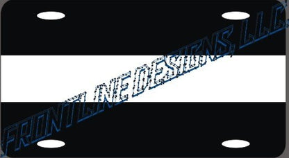 White Line Reflective License Plate-FrontLine Designs, LLC 