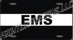 White Line Reflective License Plate-FrontLine Designs, LLC 