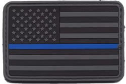 US Flag Blue Line 2D Subdued Patch-FrontLine Designs, LLC 