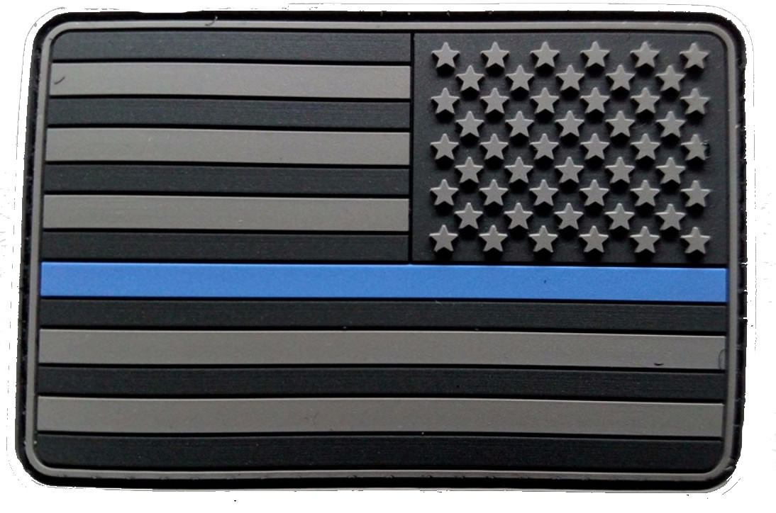 US Flag Blue Line 2D Subdued Patch-FrontLine Designs, LLC 